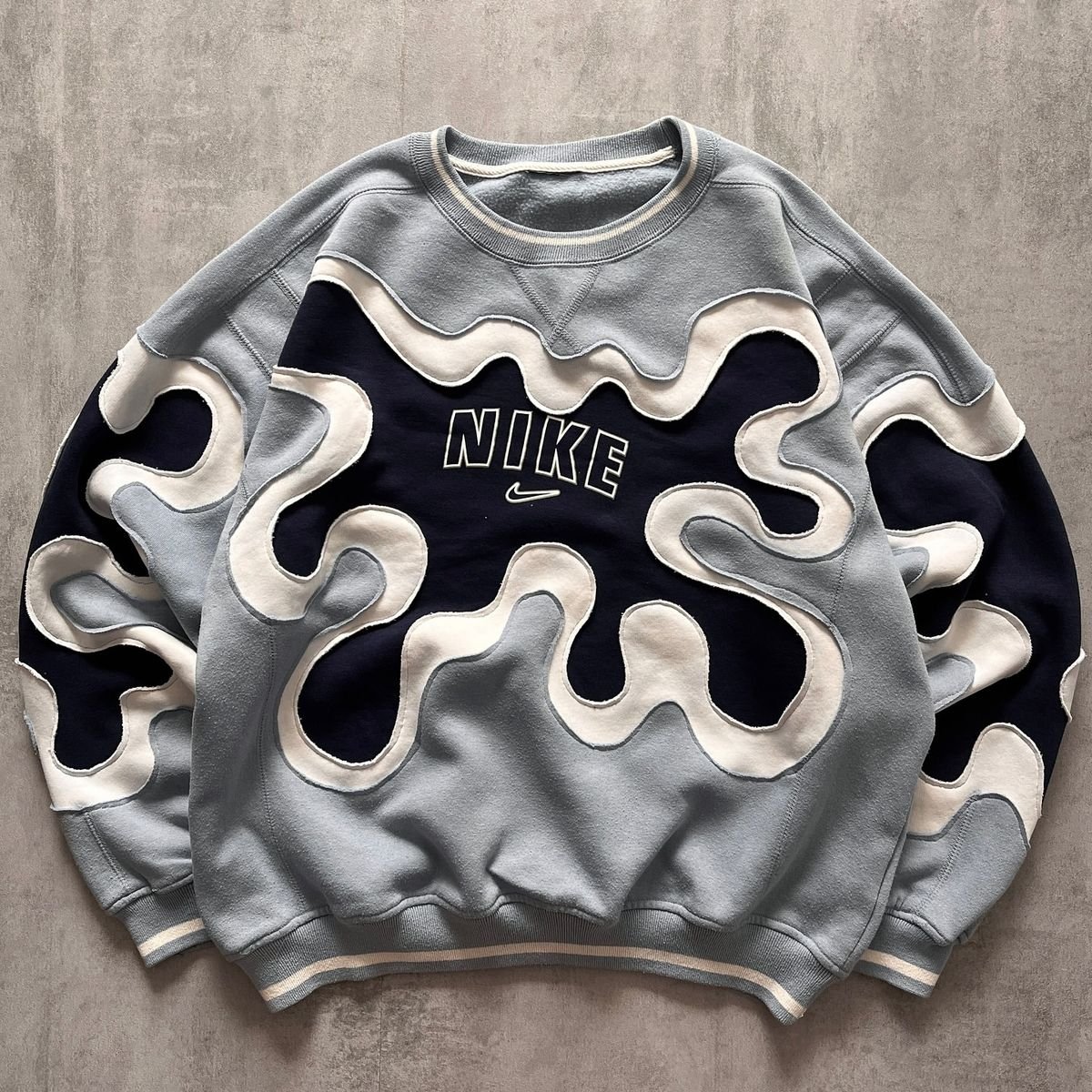 Grey Nike Patchwork Crewneck (Thrifted)