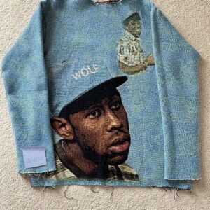 Woven Tapestry "WOLF" Graphic Crewneck